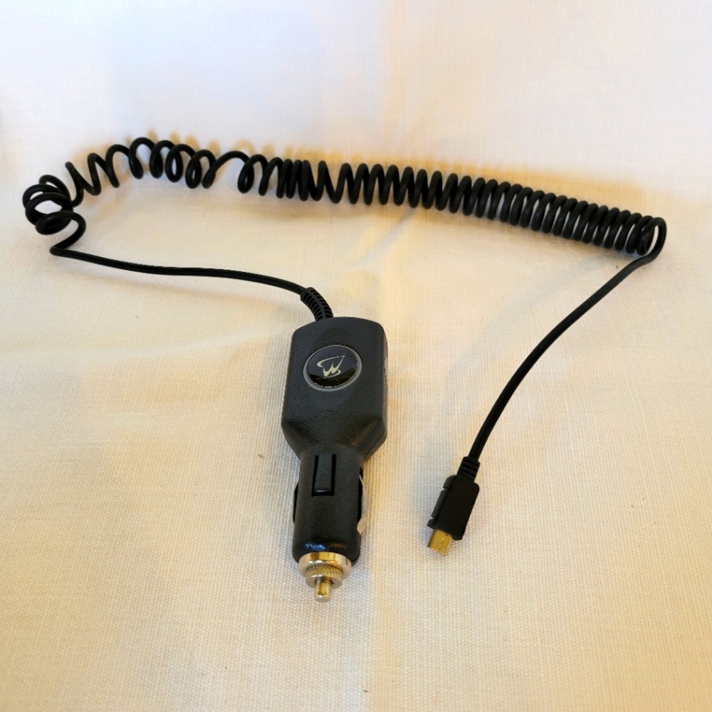 Motorola Black 12-Volt to Mini-USB Charging Adapter, Micro USB